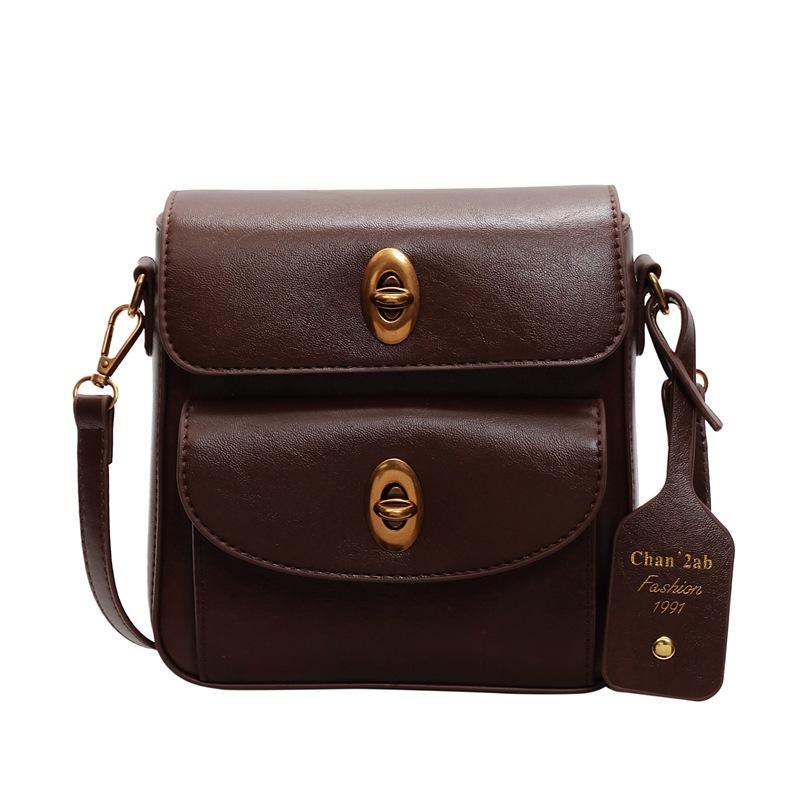 Premium Texture Trend Multi-Pocket Design Small Square Bag Simple Shoulder Women'S Bag Fashionable Messenger Bag