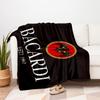 Bacardi Rum 1862 Bat Logo T-ShirtBlanket Flannel Throw Blanket for Sofa, Bed, Travel, Camping, Office, Couch, Chair, And Bed Gift for Christ