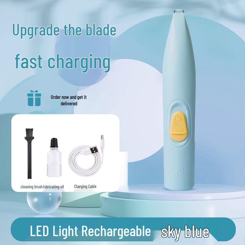 Rechargeable Pet Paw Trimmer with LED Light