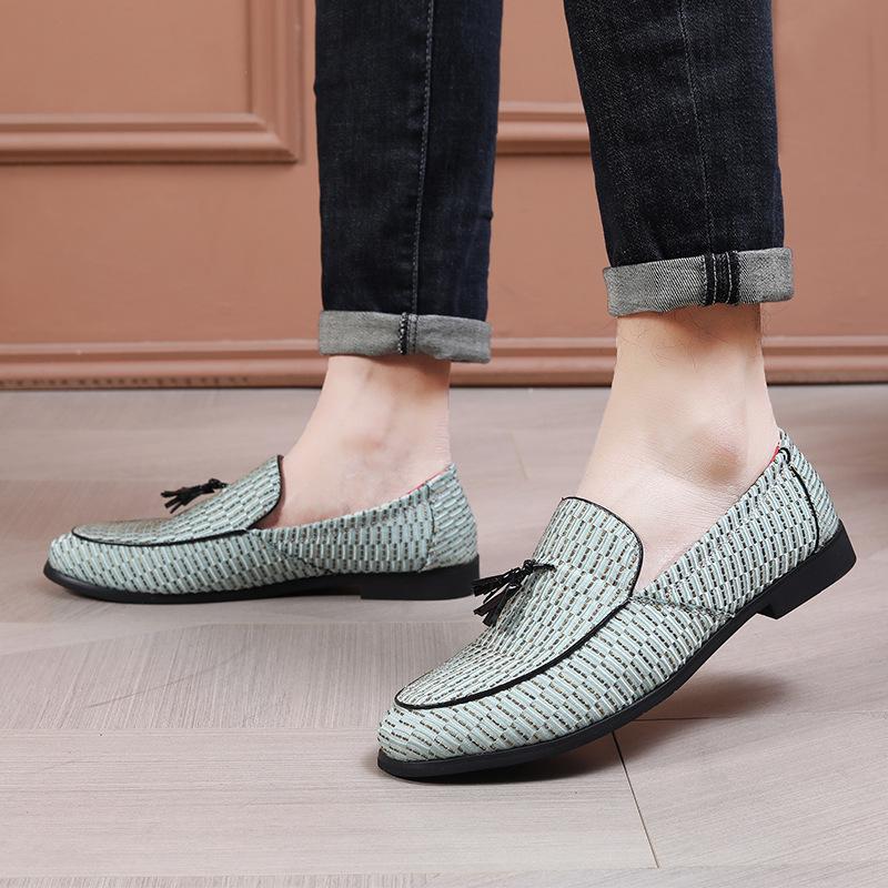 

Foreign trade large size men s shoes one pedal fringed tide shoes men s British fashion single shoes one piece size 202549 49 зеленые хаки