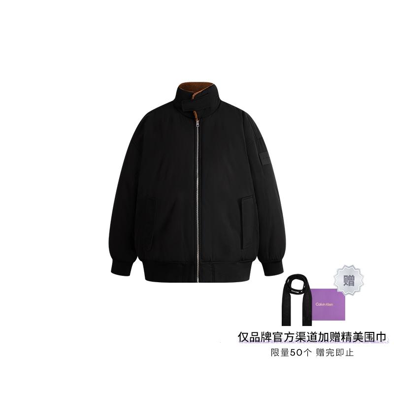 

Calvin Klein FW23 Двусторонняя хлопковая куртка из искусственной овчины Мужские куртки Космос-Черный Коричневый-Кофейный J324123BEH