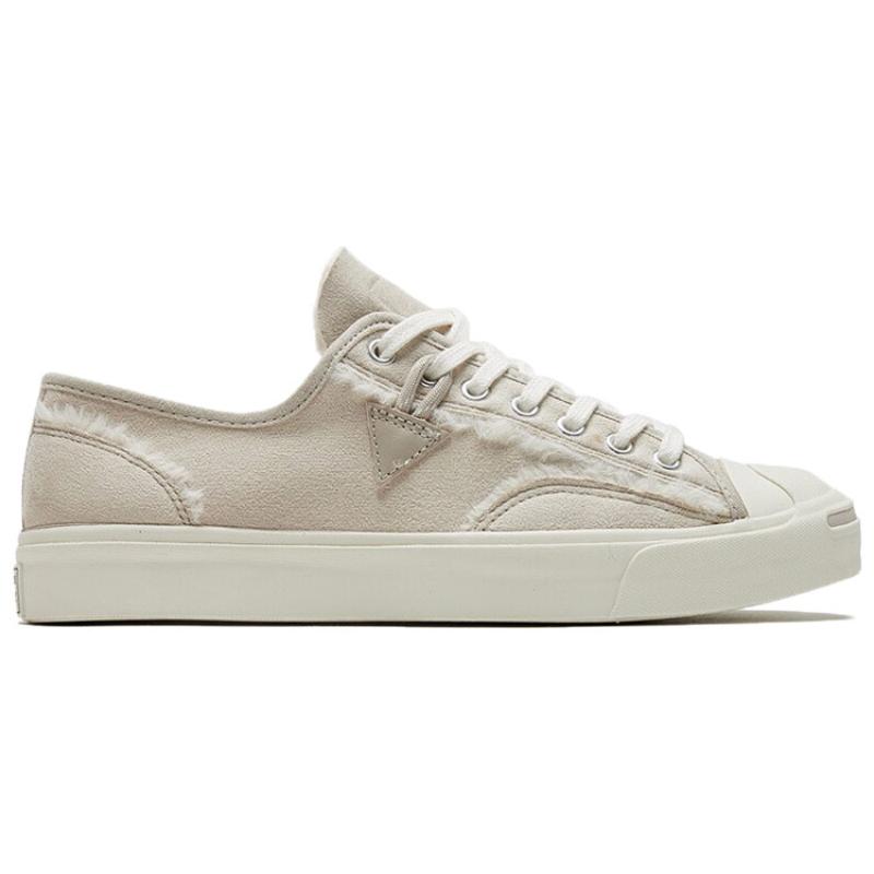 Converse Jack Purcell Comfortable and Versatile Low-Top Canvas Shoes Unisex Light Off-White