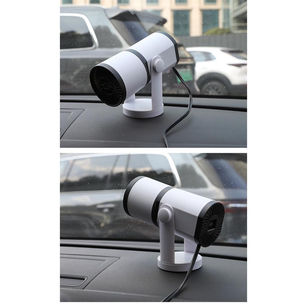 Riscaldatore Elettrico per Auto 2 in 1 Rotabile a 360 Gradi 12V/24V Riscaldatore Elettrico Pieghevole Raffrescatore per Auto Accessori per Auto