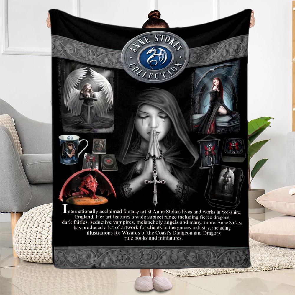 Gothic Style Blanket Durable Comfort Suitable for Office Chair Livingroom Chair Four Seasons Multipurpose Modern