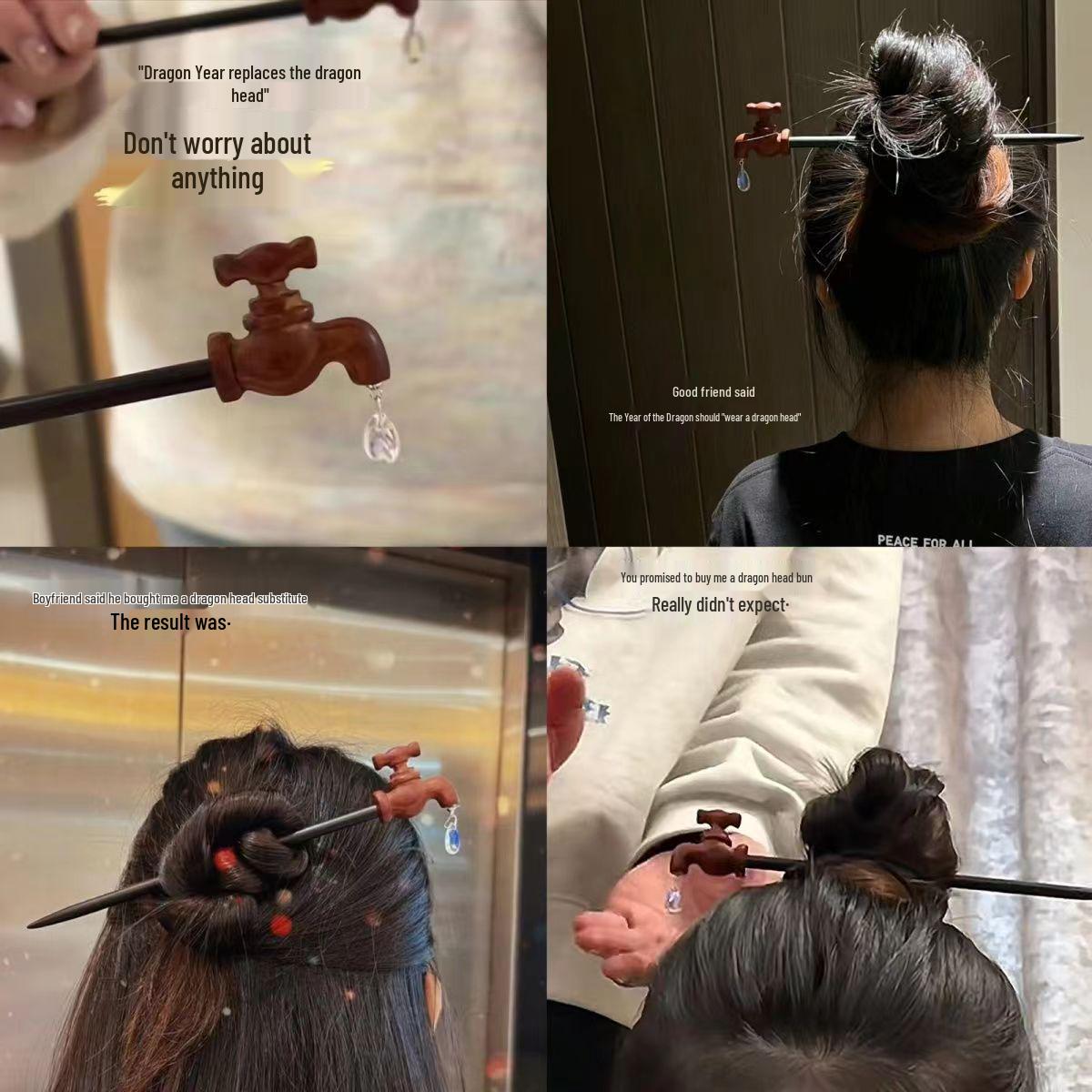 

Retro Chinese Style Creative Updo Hairpin No Size