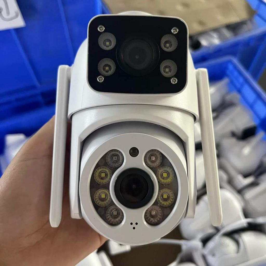 ICSEE Dual-Lens Wireless PTZ Surveillance Camera, 360° Rotation, Pan-Tilt, Full Color, Indoor/Outdoor