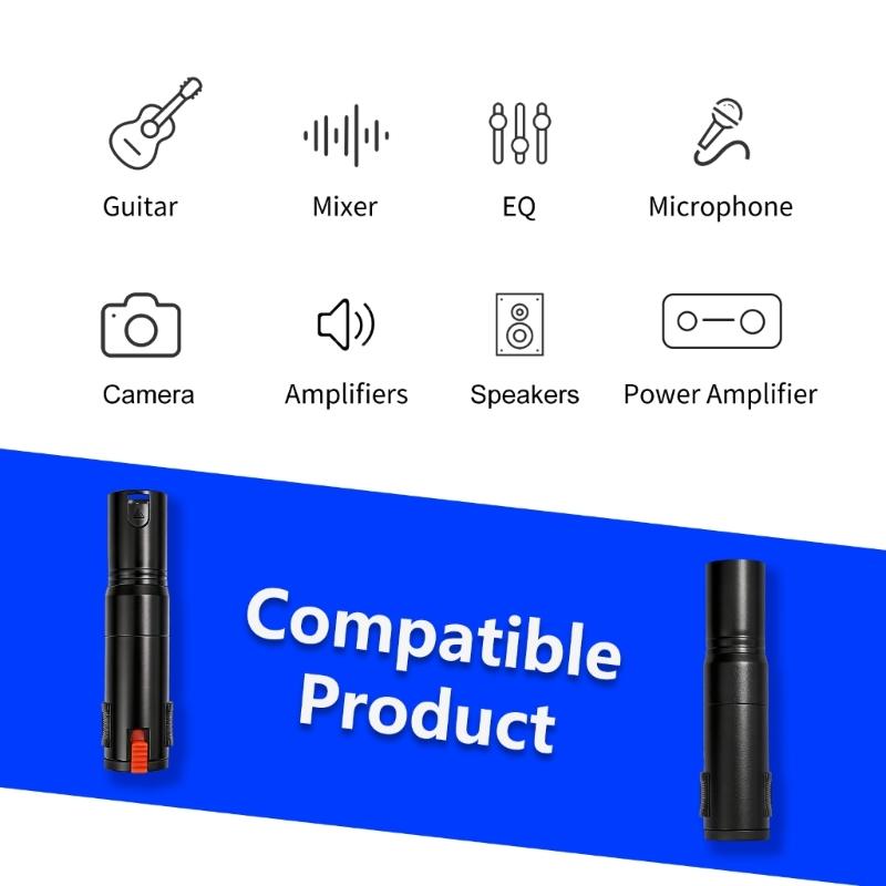 Professional 6.35mm TRS Female To 3Pin XLR Male Locking Auditory Adapter For Microphones And Amplifiers