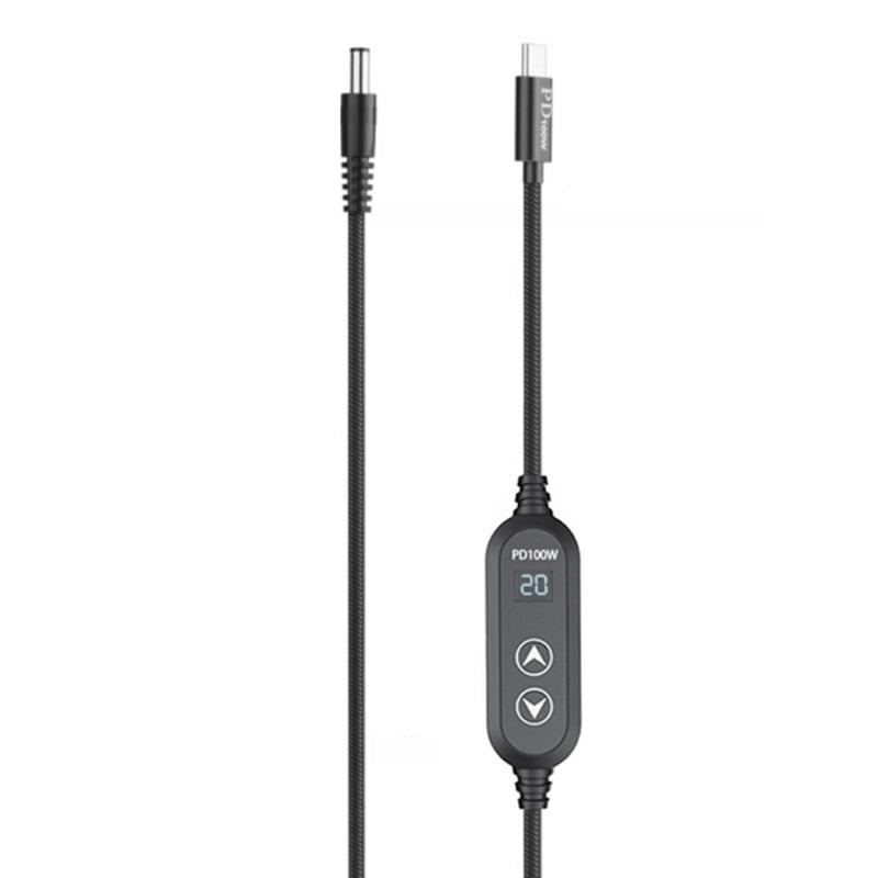 USB C Power Cord with 38 Adapters 100W Highest Efficiency Variable Power Supply DC5.5 Type C Charging Cable 120cm