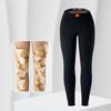 Women's Plus Size Lambswool-Cotton Warm Pants with Wool Knee Support and Fleece Base Layer for Autumn/Winter