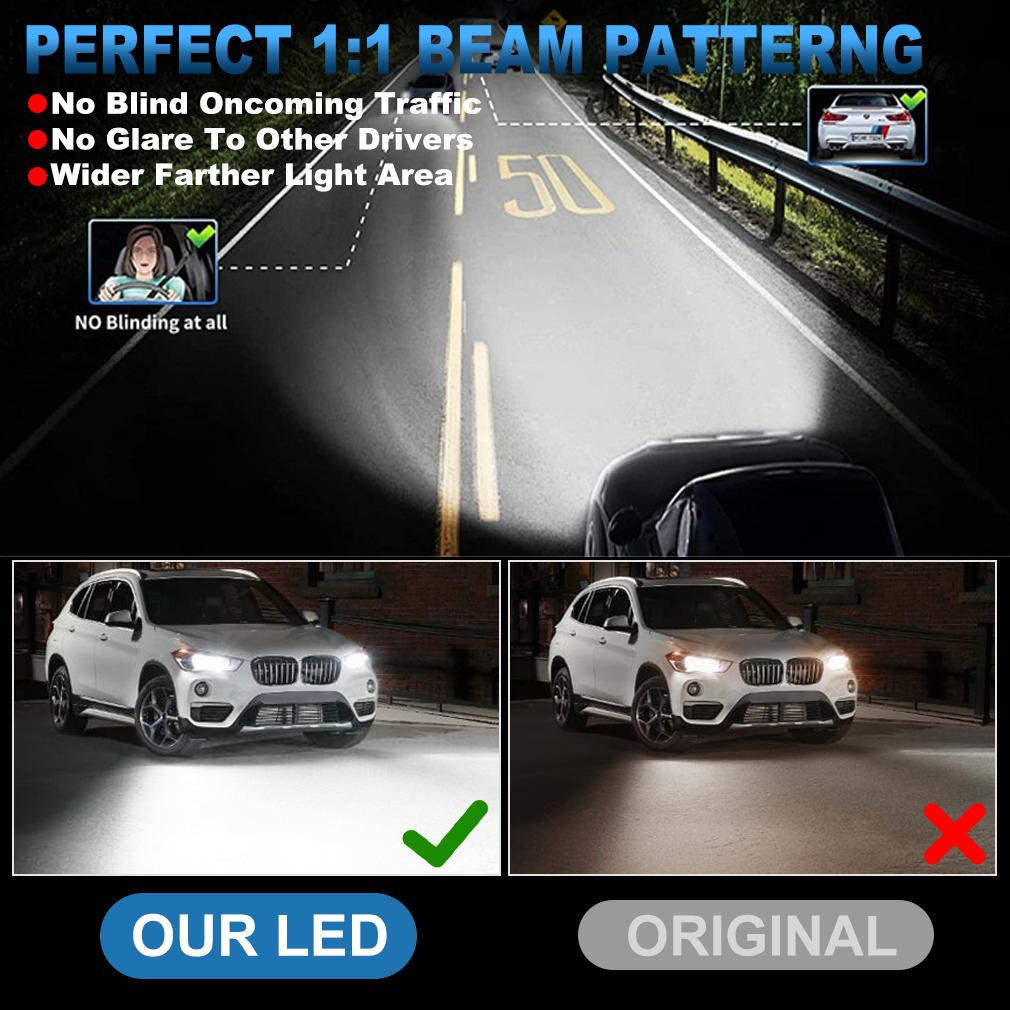 2 ks H4 LED Dvojitá projektorová čočka Mini Canbus 9003 HB2 80W 80000LM Žárovky do světlometů automobilu Dálkové a potkávací světlo 12V 24V 6000K Automobily Motocyklový světlomet