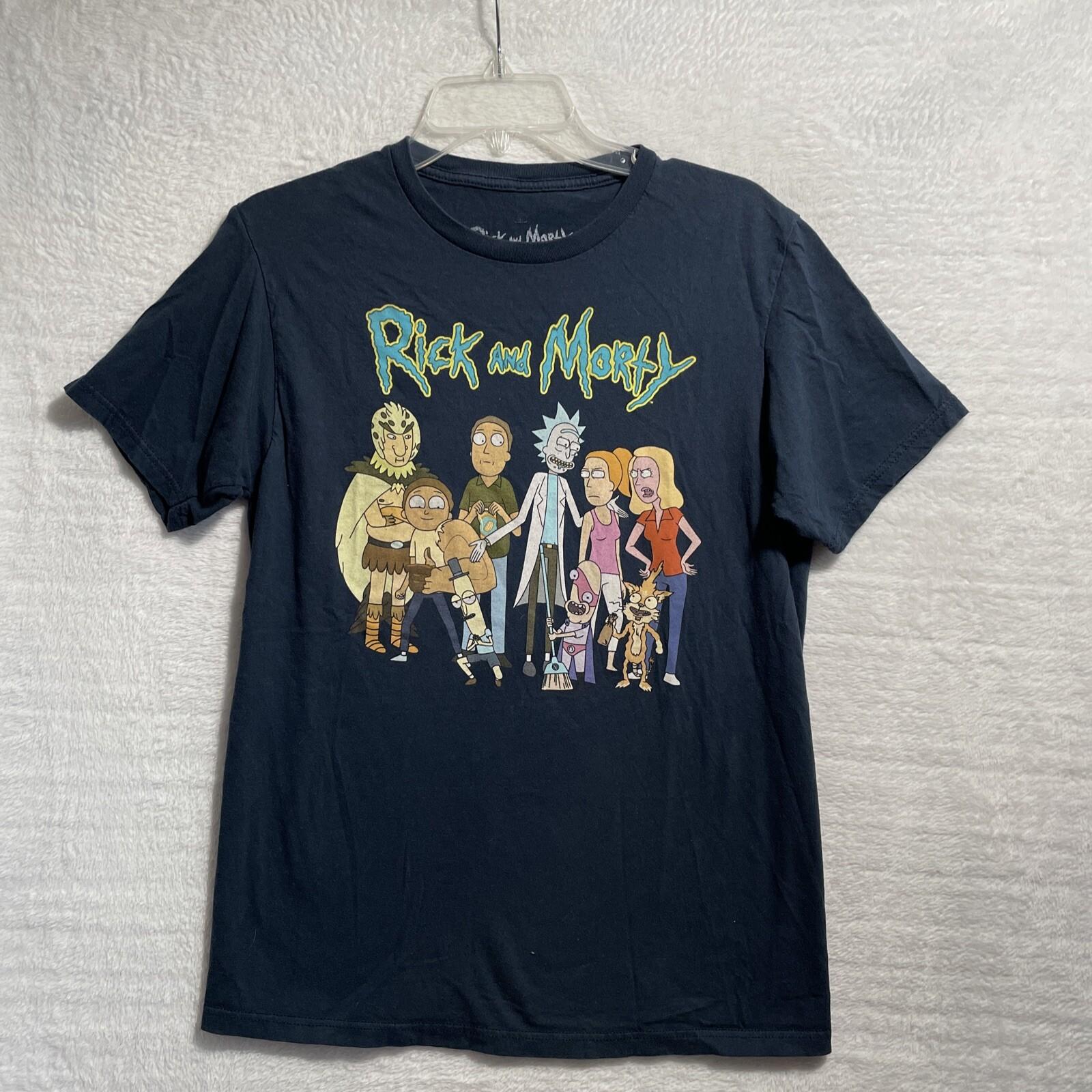 Ripple Junction Men T Shirt Blue Rick & Morty Small Cotton Short Sleeve Pullover S разноцветный