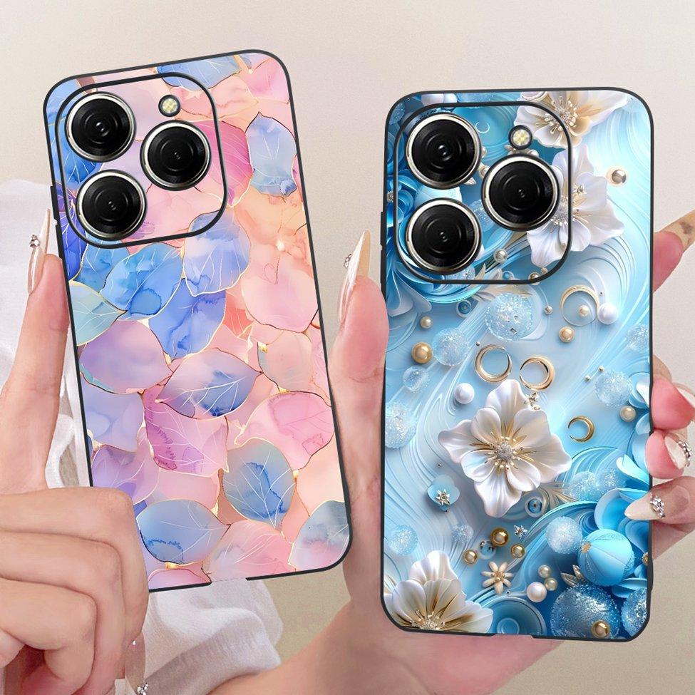 Case For Tecno Spark 20 Pro Cover KJ6 Cute Cat Fashion Butterfly Painted Casing For Techno Spark 20 Pro Bumper