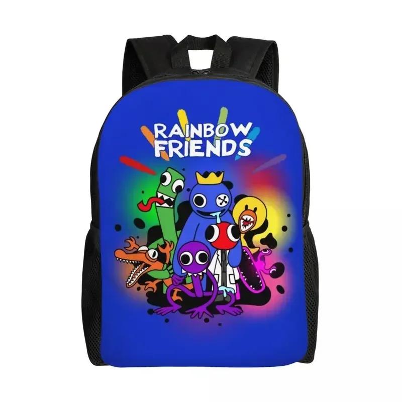 Custom Rainbows Friends Hug It Out Travel Backpack Men Women School Computer Bookbag Video Game College Student Daypack Bags