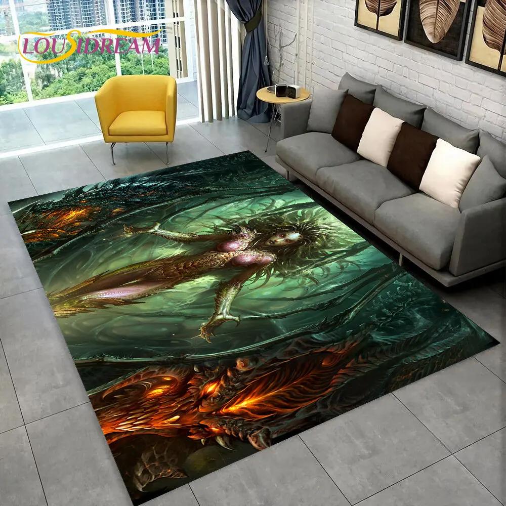 3D HD StarCraft Game Gamer PC Area Rug,Carpet Rug for Home Living Room Bedroom Sofa Doormat Decor,kids Play Non-slip Floor Mat