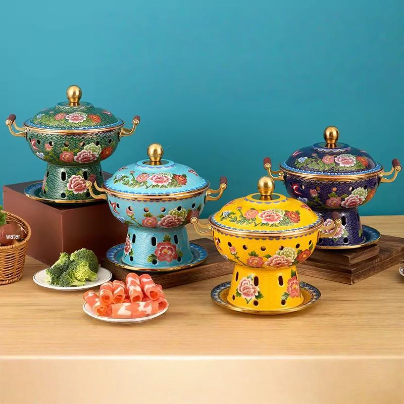 Naijiang Enamel Copper Single-Person Alcohol Hotpot