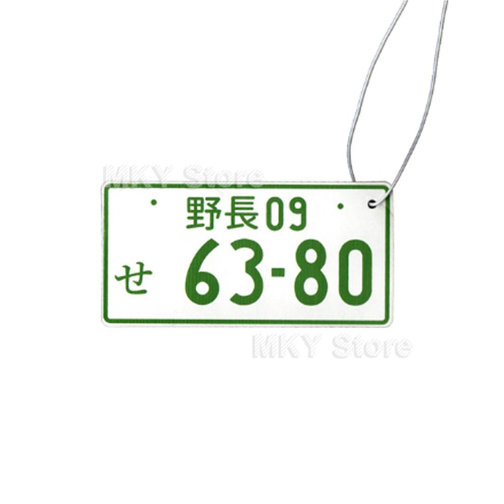 Yüksek Kaliteli Araba Hava Spreyi Asılı Oto Dikiz Aynası Parfüm JDM Yarış Stili Araba Plakası Katı