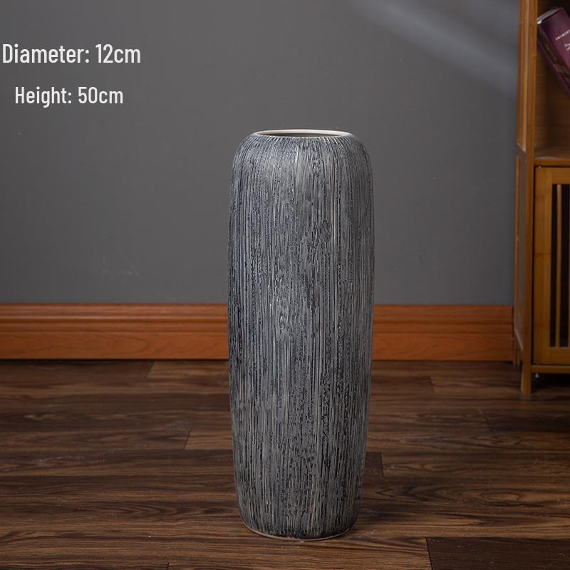 Ceramic Floor Vase for Living Room Dried Flower Arrangement - New Chinese Style Home Decor