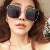 RMM brand Red Square Metal Sunglasses Women's Fashion Glasses Large Frame Sunglasses
