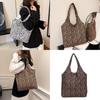 Large Capacity Gentle Women's Tote Bag In Chic Leopard Print For Autumn Fashion