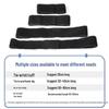 Ziyi 2-Pack Black Elastic Hook and Loop Straps