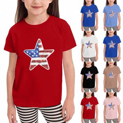 Toddler Girl Boy T-Shirts Kids Top Boys And Girls Printed Short Sleeved T-shirt