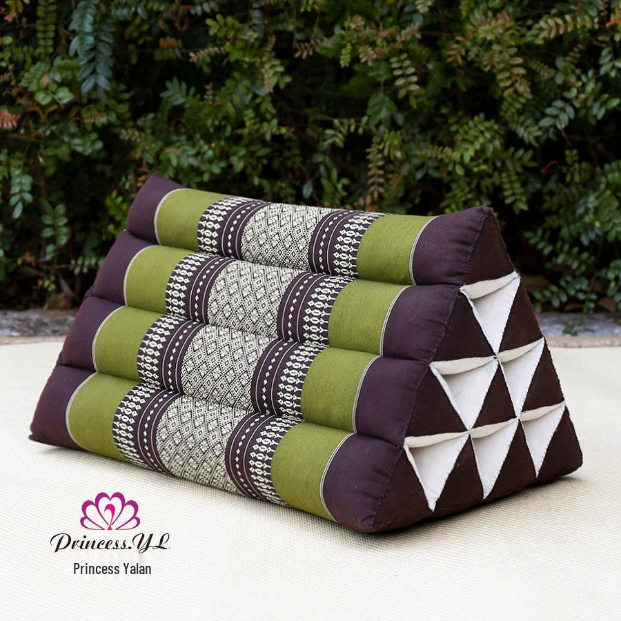 Thailand Triangle Tatami Cushion: Kapok Lumbar Pillow & Sofa Back Support.