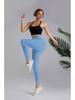 High-Waist Tummy Control Peach Hip Nude Yoga Pants - Breathable, Solid Color for Women