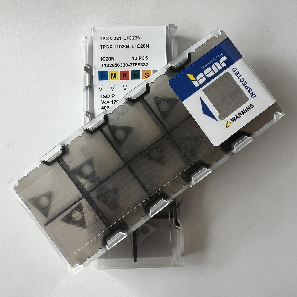 ISCAR / TPGX110304-L IC20N / Industrial indexable carbide inserts 10 Pcs