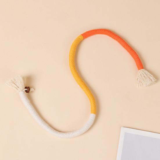 Cat Chew Rope Toy Cotton Rope Kitten Teething Toy with Catnip Interactive