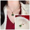 Mori Style Green Crystal Christmas Tree Necklace & Earrings: Chic, Fresh & Sweet Girly Jewelry