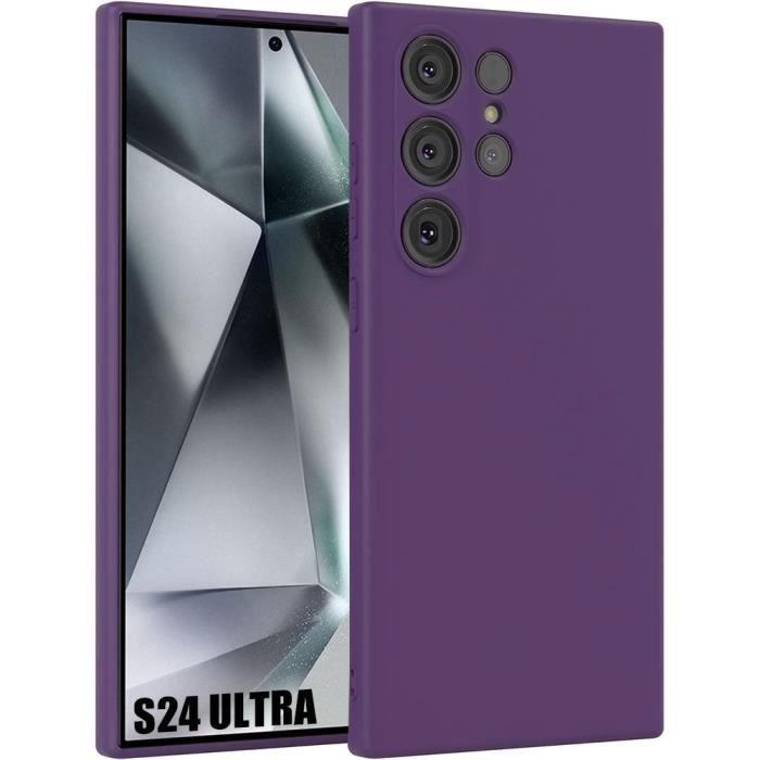 Coque - BOOLING - pour Samsung Galaxy S24 Ultra - Ultra Slim - Antichoc - Anti-Rayures - Violet Foncé