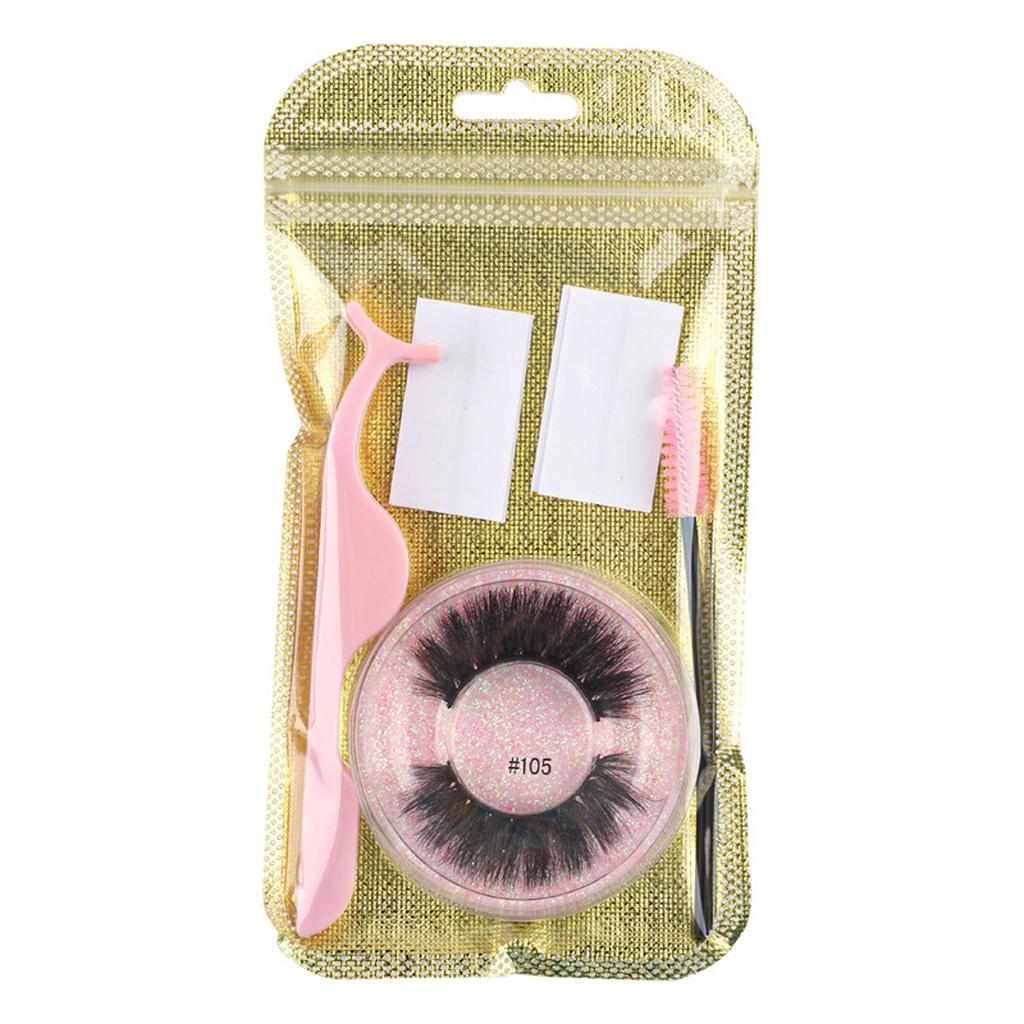 1 Conjunto Cílios Postiços Naturais Wispy Feitos à Mão 3D Mink Autoadesivos Cola Maquiagem Cílios Sem Cola E4M9