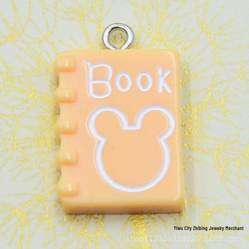 Resin Cartoon Animal Head Keychain Charm & Pendant