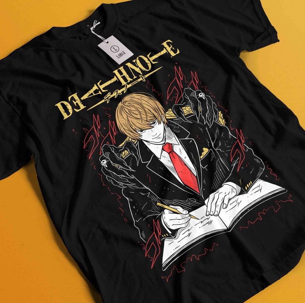

Футболка Death Note Рюк L Кира Футболка Миса Футболка Рем Футболка Аниме Ужасы Ниар Наоми 4XL