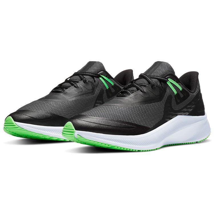 Nike Quest 3 Shield Uomo Nero Ossidiana Nebbia Verde Veleno CQ8894-010