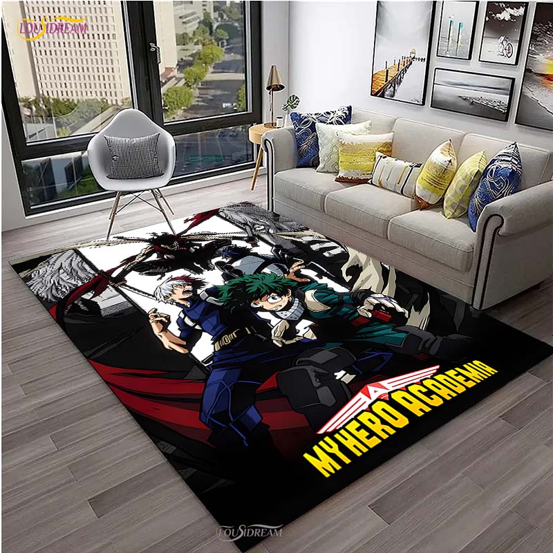 Cartoon Anime Carpet for Living Room Bedroom Rug My Hero Kitchen Kids Door Unslip Floor Mats Birthday gift photography props Rug