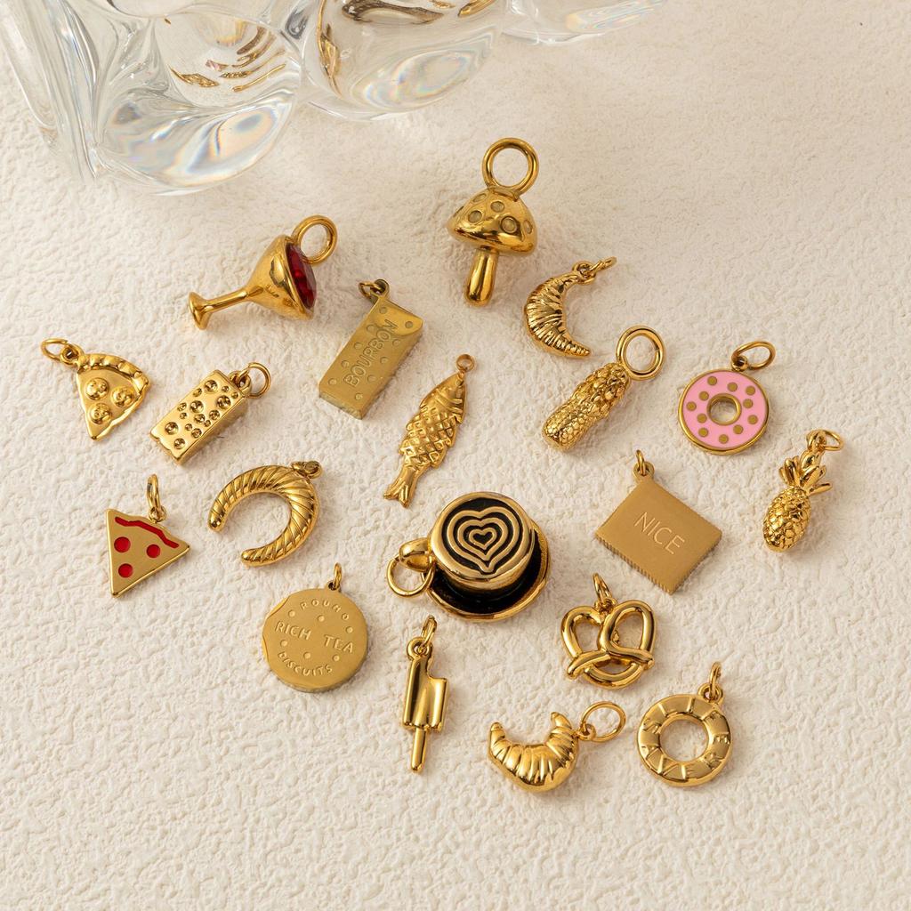Yori 3pcs/Lot DIY Pendant Charms for Necklace Bracelet 18k Gold Plated Multi Charm DIY Jewelry Gifts Accessories