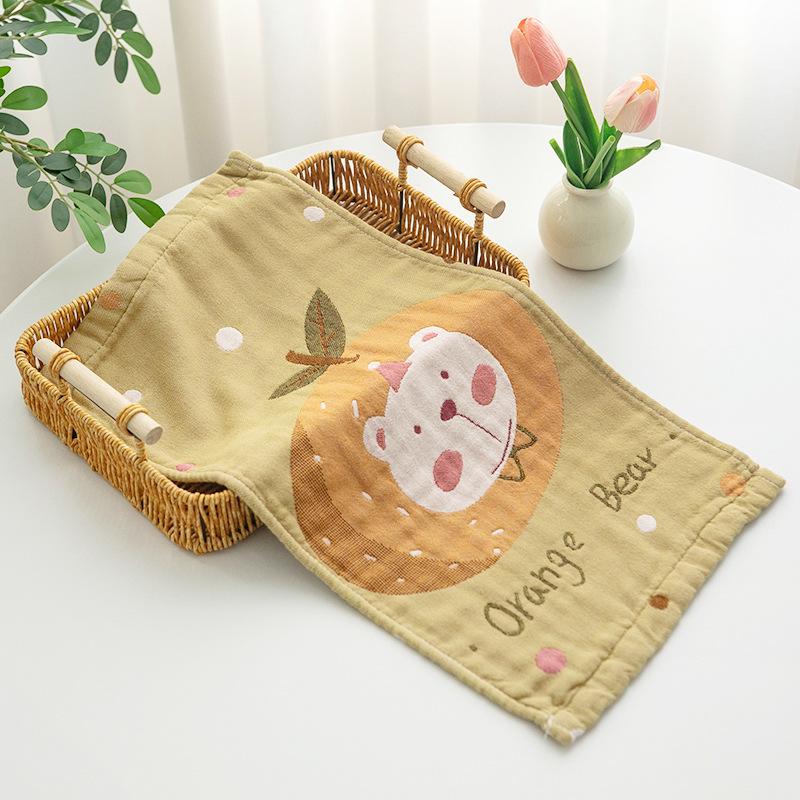 New Style Three-Layer Gauze Cotton Towel for Children - Absorbent Large Towel for Kindergarten Use