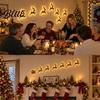 Christmas Gift for Xmas Decor Wall Silhouette Glowing Wooden Family 7Pcs Lights LED Reindeer Decorations