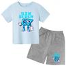 3-12 Ensemble décontracté sportif pour garçons et filles, T-shirt d'été cool à manches courtes et imprimé numéros 6 et 7, style
