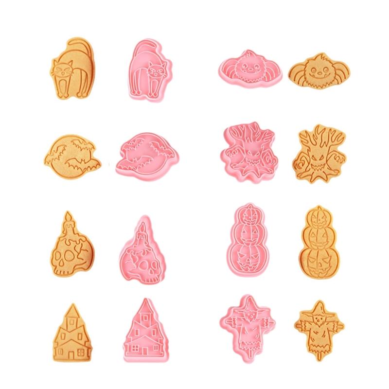 

Small Dough Stamps Small Cookie Molds Biscuit Cutter Halloween Series Pastrys Moulds Bakewares Suitable for Celebration 1