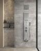 Rain Shower Panel Hydromassage Shelf Set Nickel-Plated Column