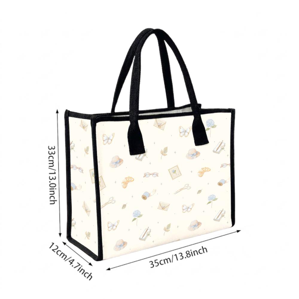 Cute Pattern Tote Bag for Daily Use Portable Casual Handbag Stylish Lightweight Shopping Carry Bag