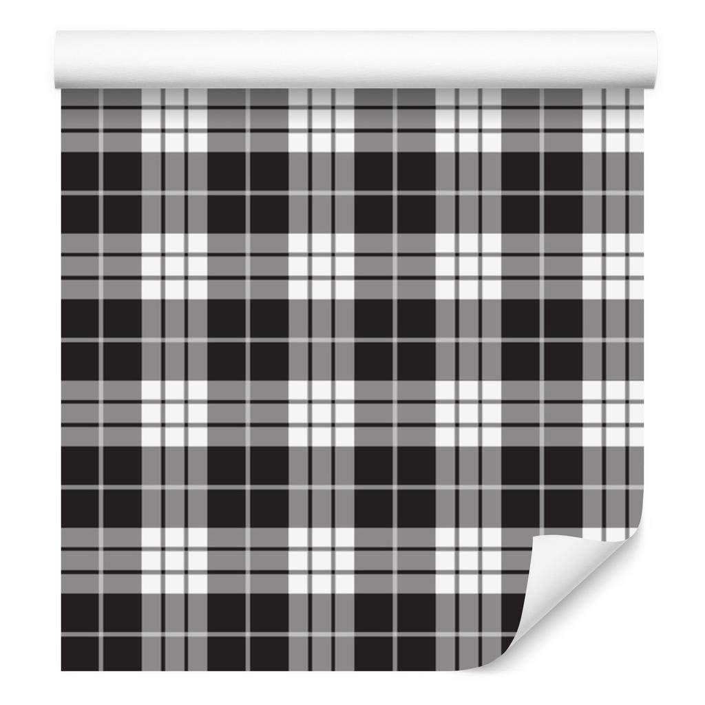 Wallpaper Black and White Checkered Gray for Living Room and Bedroom 50x1000