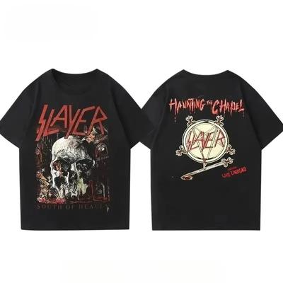 Slayer Band Street Inspired Hip Hop Rock Metal Rap Streetkultur 2026 T-Shirt Locker Lässig T Unisex Sommer Oberteile Tee