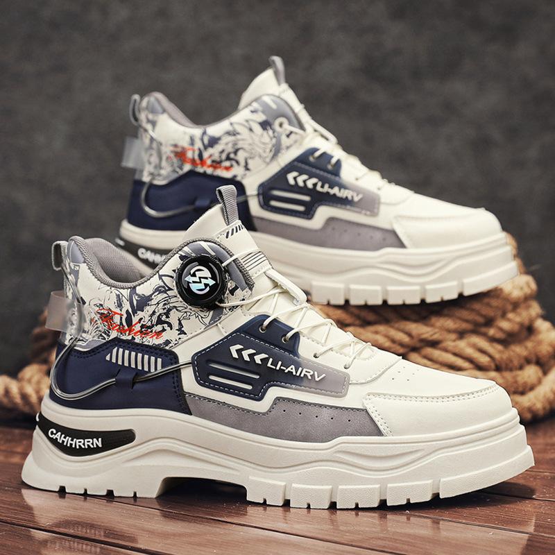 Men'S Shoes Trend Youth Casual Sports Board Shoes Men'S White Tooling Martin Boots