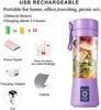 380ml Travel Portable Blender Electric USB Mini Juicer Blender For Shakes Smoothies Great for Mixing Lightweight Ffor Kitchen