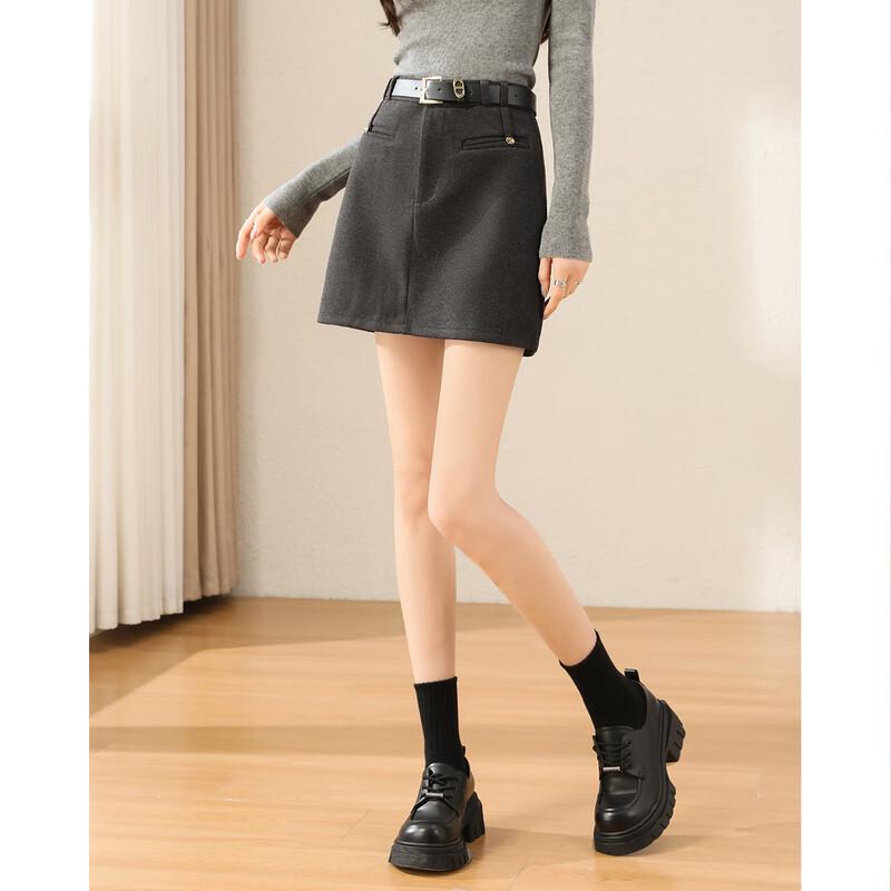 TERRE BLEUE Women's High-Waist A-Line Short Skirt