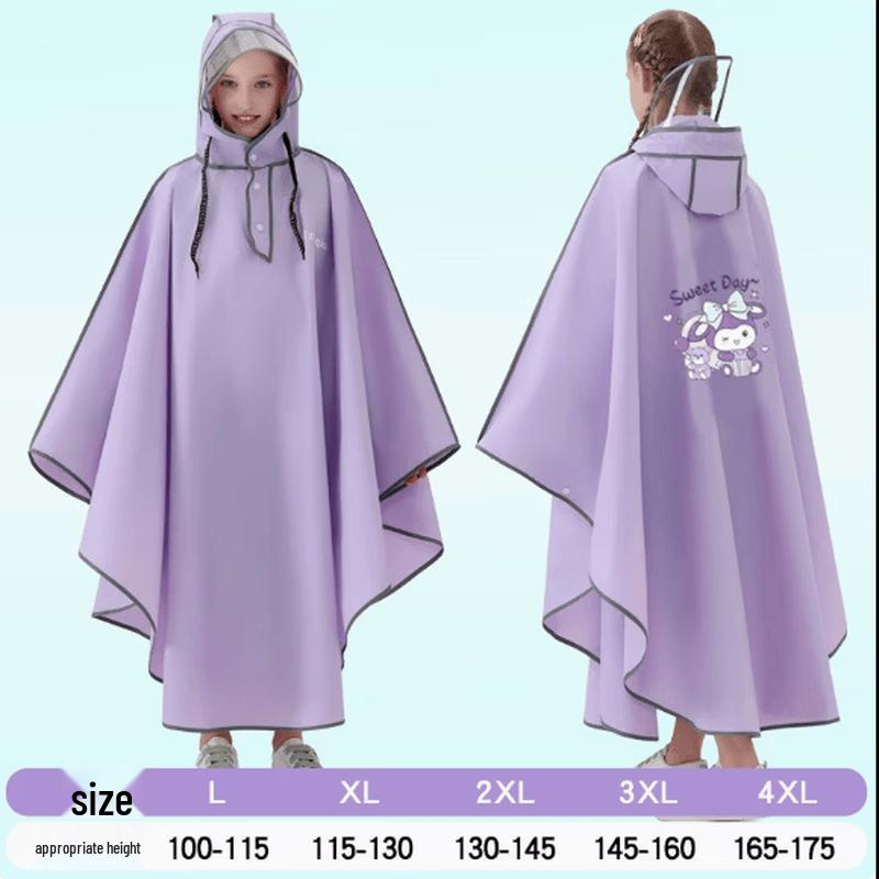 

Kids School Poncho Raincoat