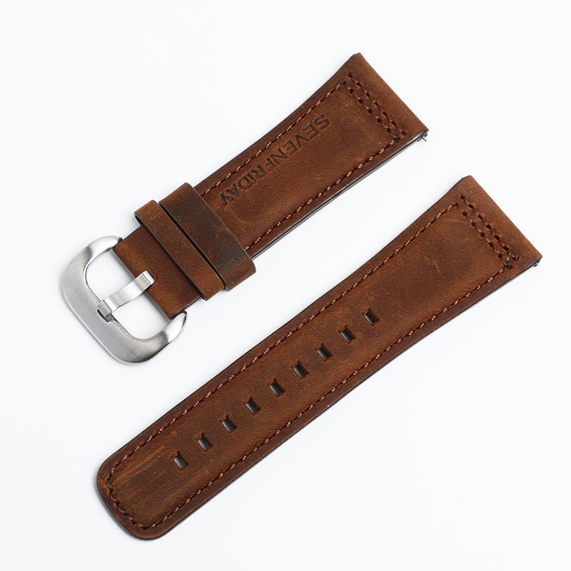 The First Layer of Calfskin Retro Crazy Horse Real Cowhide Is Suitable for Huawei Watch Strap Accessories